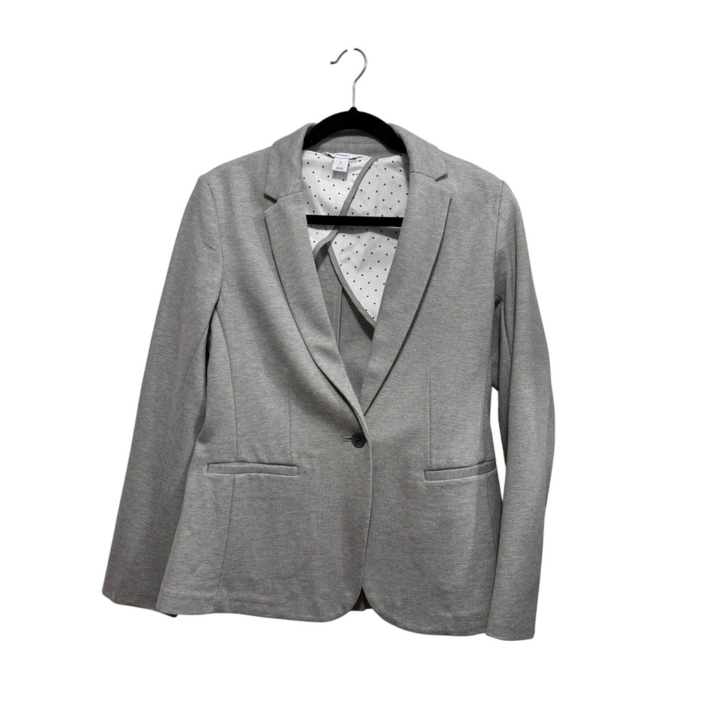 Old Navy Womens Heather Gray Knit Single Button Blazer Jacket Size S Small